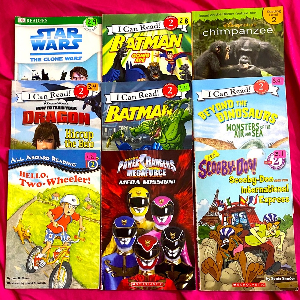 Lot of 9 grade 1-2 Scholastic/Children’s Reading Books